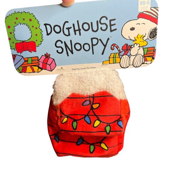 Peanuts BarkBox Snoopy Claus Dog House Sneaky Plush-M/L 2 In 1 Toy New With Tag! - Picture 1 of 7